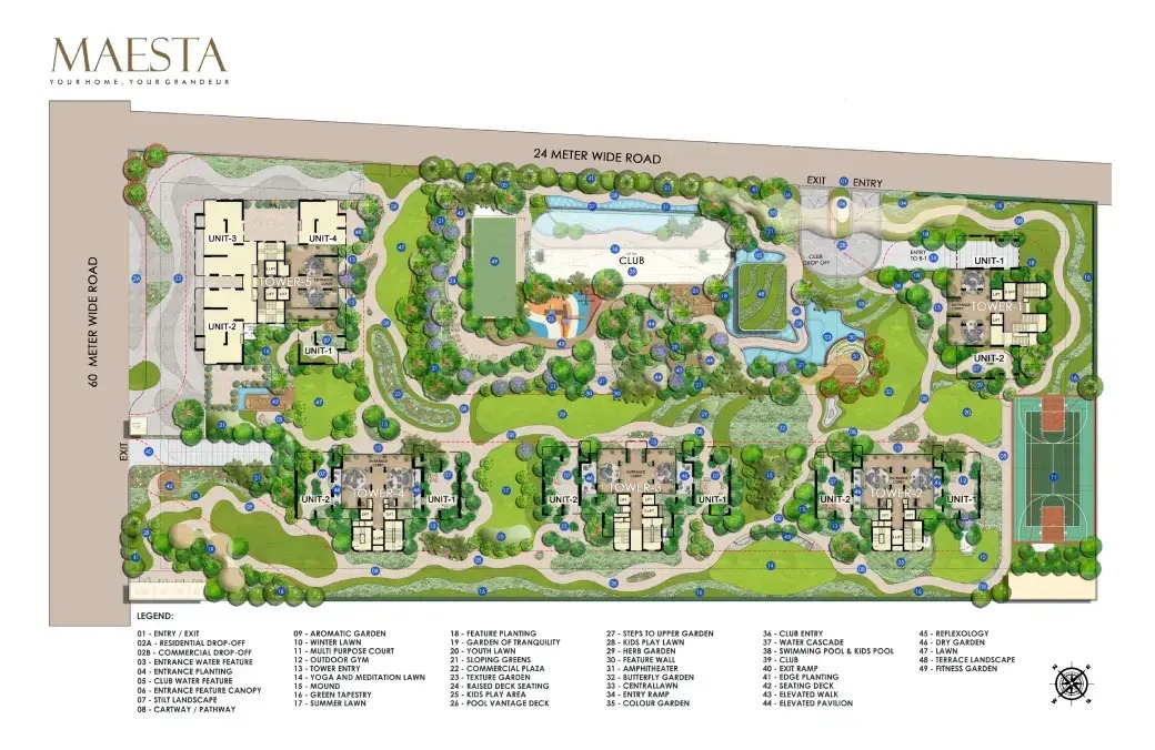 Hotel exterior aerial view